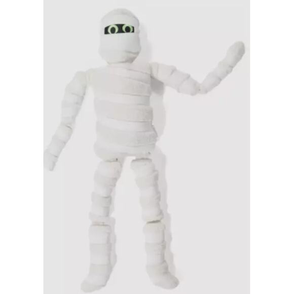 New Isaac Mizrahi 5 Foot Mummy Pillow Glow In The Dark Eyes Halloween